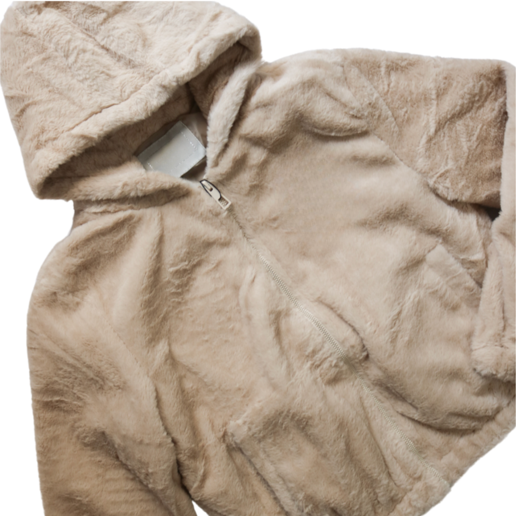 faux fur zip up