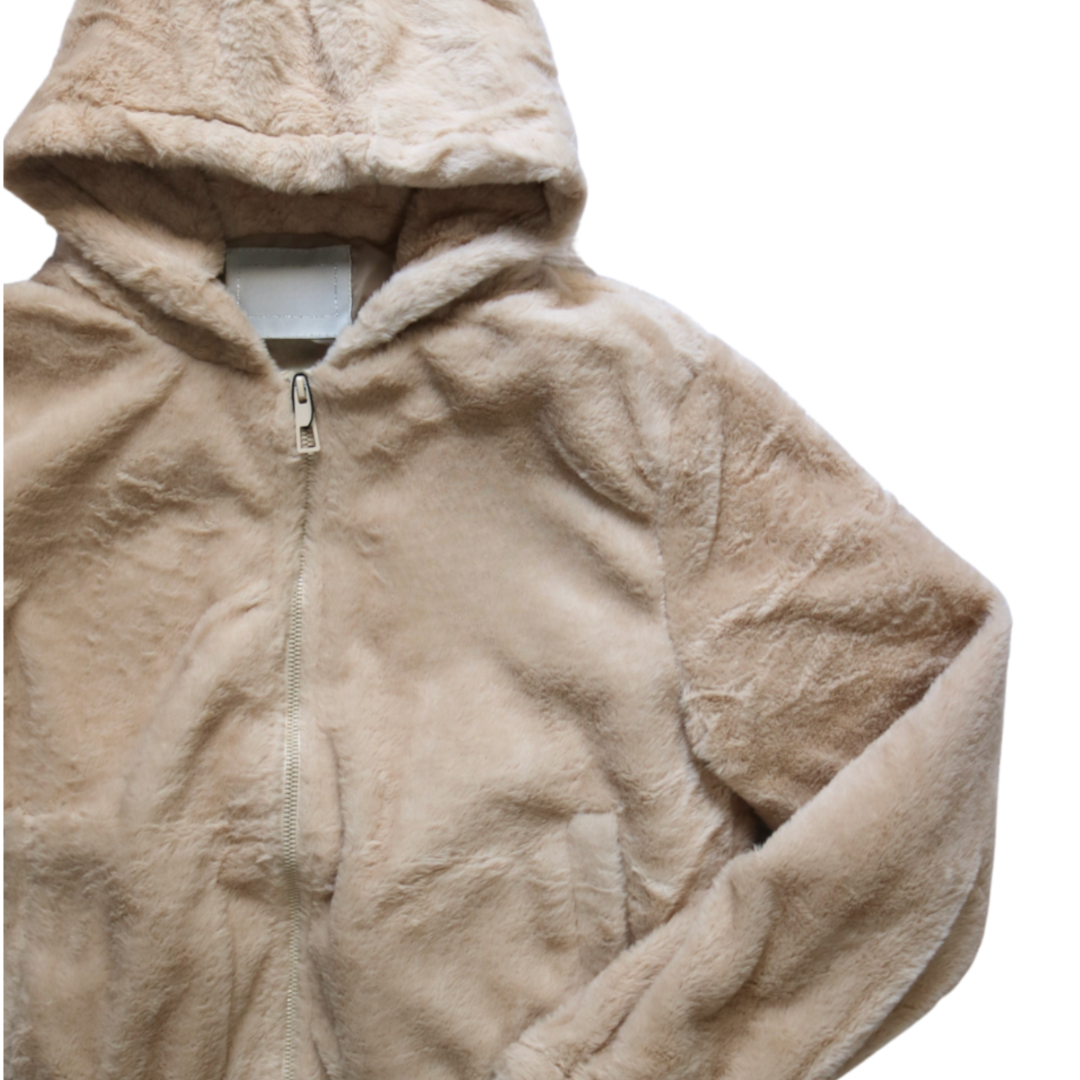faux fur zip up