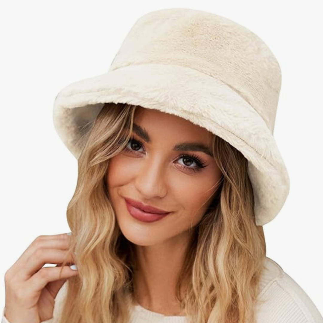 faux fur bucket hat